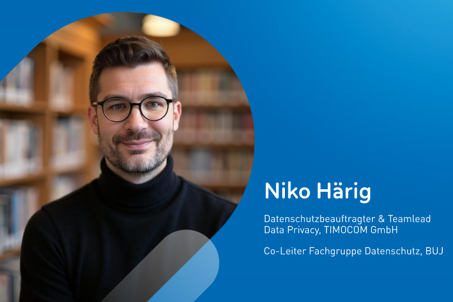 Niko Härig, pověřenec pro ochranu osobních údajů ve společnosti TIMOCOM